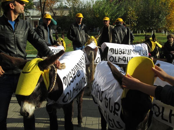 Лева Хачатрян: «Делать нечего, ослов на митинги выводят»