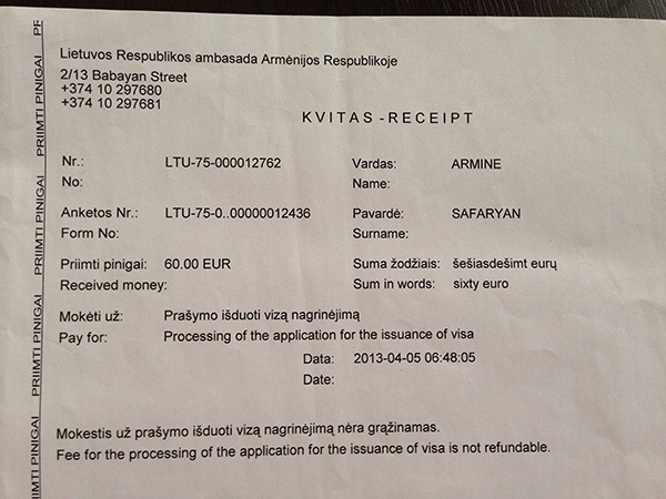 Посольство Литвы в Армении мстит гражданину РА?