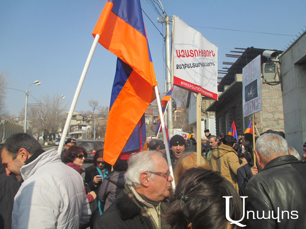 Акция протеста перед представительством Европейского Союза в Ереване (ВИДЕО, ФОТО)