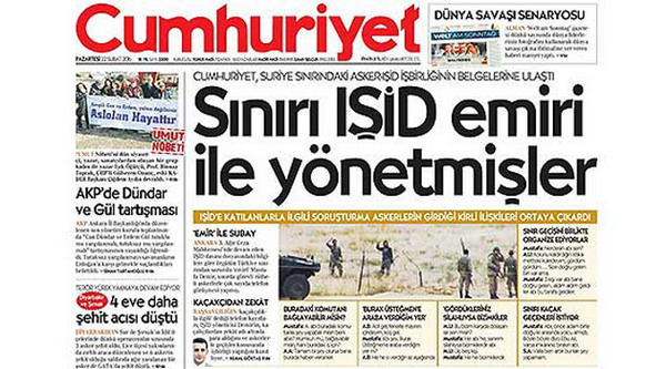 Скандальная публикация турецкой Cumhuriyet о поставках оружия из Турции «Исламскому государству»