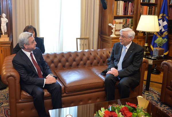 «Армяне и греки – больше, чем друзья»: начался официальный визит Сержа Саргсяна в Грецию