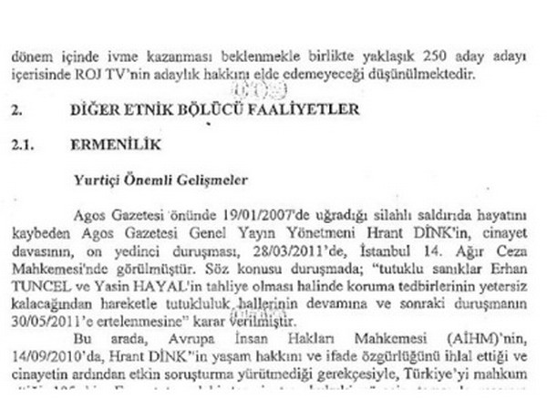 Документ турецкой разведки: быть армянином – заниматься «этнической раскольнической деятельностью»