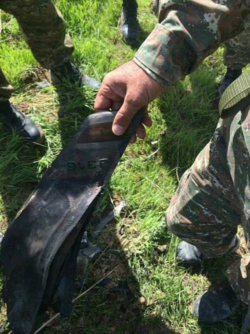 Очередной сбитый азербайджанский беспилотник (ВИДЕО)
