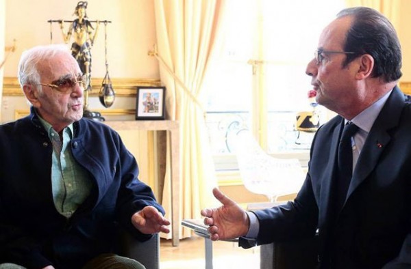 Шарль Азнавур с Франсуа Олландом обсудил ситуацию вокруг Нагорного Карабаха
