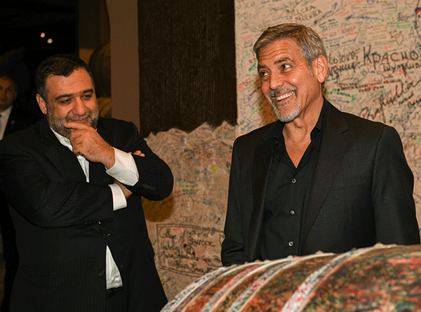 Джордж Клуни прибыл в Ереван: с Рубеном Варданяном он посетил коньячный завод