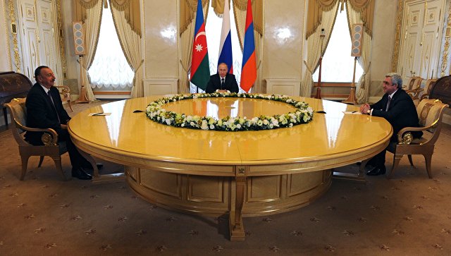 Президенты Путин, Саргсян и Алиев «констатировали достижения взаимопонимания по ряду вопросов»