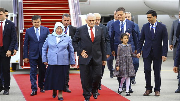 Премьер Турции Бинали Йылдырым прибыл с визитом в Азербайджан