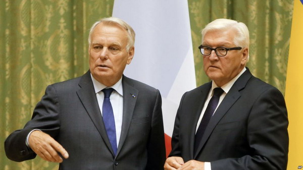 Главы МИД Германии и Франции посетили украинский Донбасс