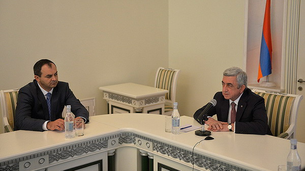 Серж Саргсян представил нового генпрокурора Армении Артура Давтяна