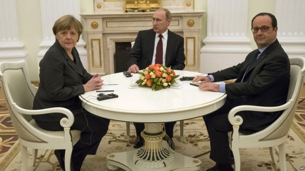 Меркель, Олланд и Путин обсудили перспективы саммита «Нормандской четверки» по Украине
