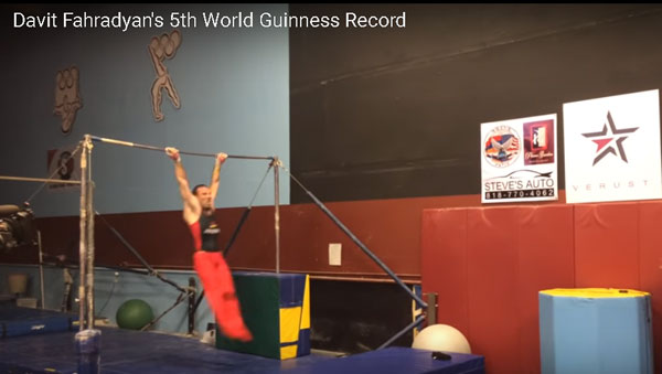 Давид Фаградян установил 5-ый рекорд Гиннеса: видео