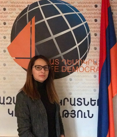 Заместителем председателя партии «Свободные демократы» избрана Анжела Хачатрян
