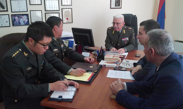 Военный атташе КНР в Армении посетил Национальный исследовательский университет обороны МО РА