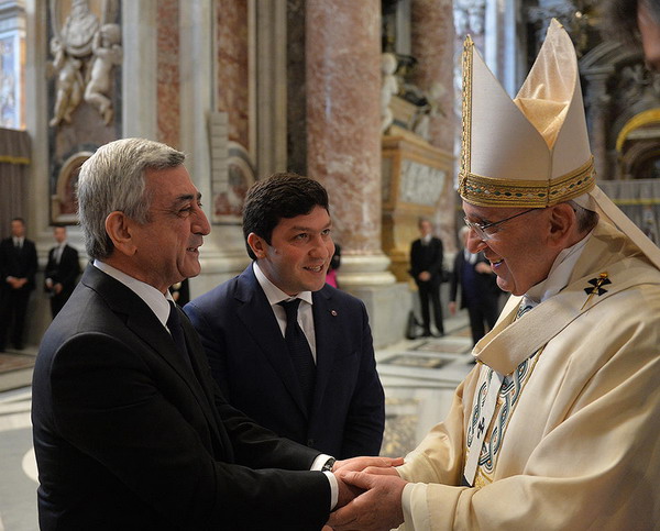 Серж Саргсян – Папе Римскому: «Вы пользуетесь глубоким уважением, большой симпатией и высоким авторитетом у армянского народа»