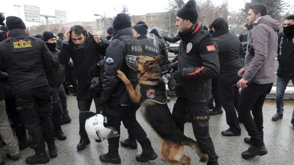 В Анкаре полиция разогнала митинг протеста против установления единоличной власти Эрдогана