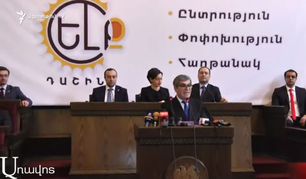 Арам Саргсян: «Мы должны убедить неподкупных и честных избирателей отдать предпочтение блоку «Елк»
