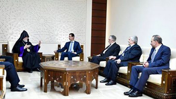 Католикос Киликийский Арам Первый на встрече с Башаром Асадом подчеркнул деструктивную роль Турции