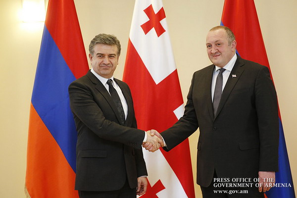 Делегацию Армении во главе с Кареном Карапетяном принял президент Грузии