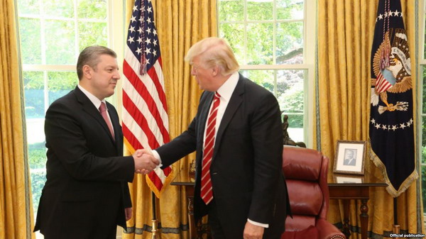 Дональд Трамп в Белом доме принял премьера Грузии Георгия Квирикашвили