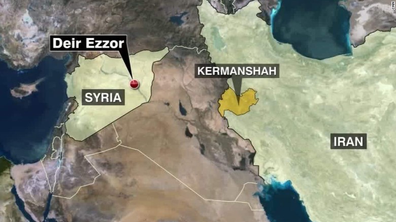 Иран нанес удар баллистическими ракетами средней дальности по ИГИЛ в районе Дейр-эз-Зор в Сирии