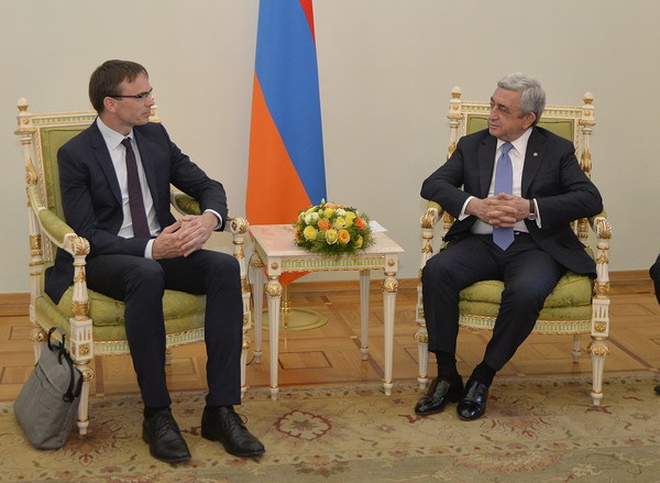 Серж Саргсян и глава МИД Эстонии Свен Миксер обсудили перспективы отношений Армения-ЕС