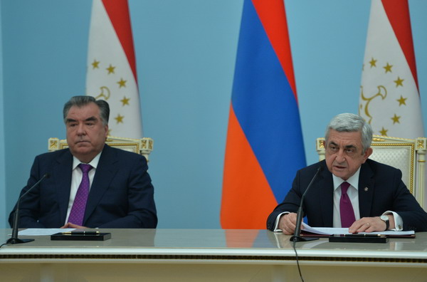 Совместная армяно-таджикская декларация по итогам официального визита Президента Эмомали Рахмона в Армению