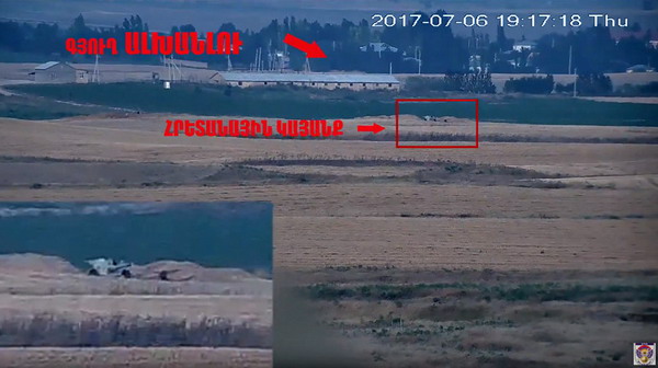 МО Арцаха обнародовало новую видеозапись: артиллерия ВС Азербайджана возле жилых домов села Алханлу