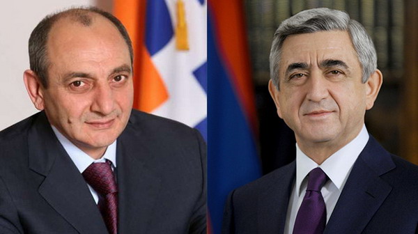 Серж Саргсян поздравил Бако Саакяна в связи с избранием на пост Президента Арцаха