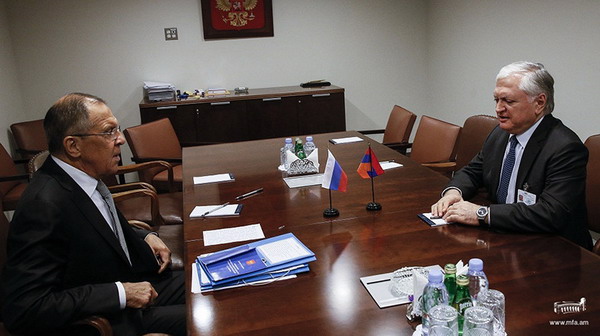 Эдвард Налбандян встретился с главой МИД РФ Сергеем Лавровым