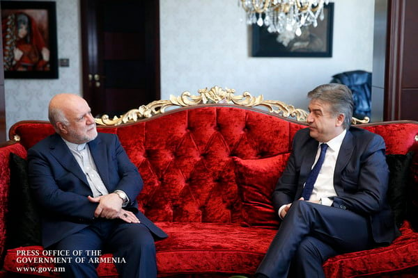 Карен Карапетян встретился с иранскими министрами нефти и энергетики Бижаном Зангане и Саттаром Махмуди