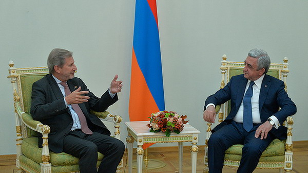 Серж Саргсян и Йоханнес Хан обсудили подготовительный этап навстречу подписанию Соглашения Армения-ЕС