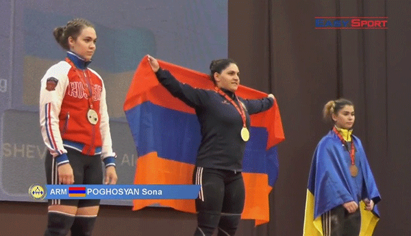 Сона Погосян стала чемпионкой Европы по тяжелой атлетике