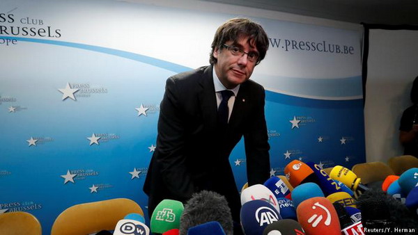 Экс-премьер Каталонии Карлес Пучдемон задержан бельгийской полицией