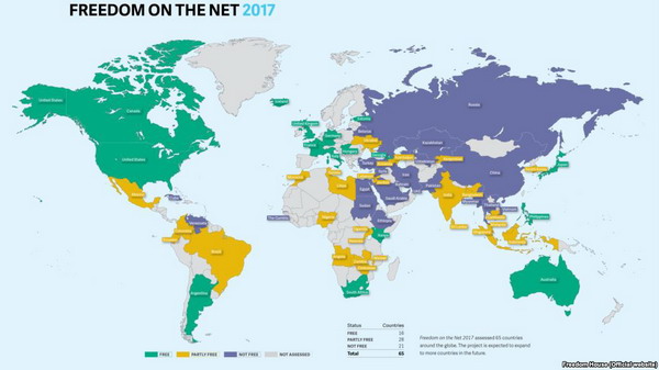 Армения – «частично свободная» страна в индексе свободы Интернета: Freedom House