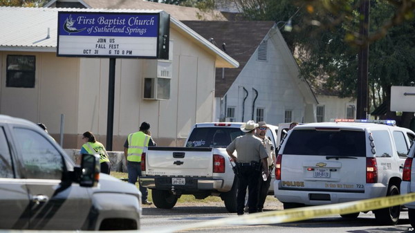 Бойня в баптистской церкви в Техасе: убито 26 человек