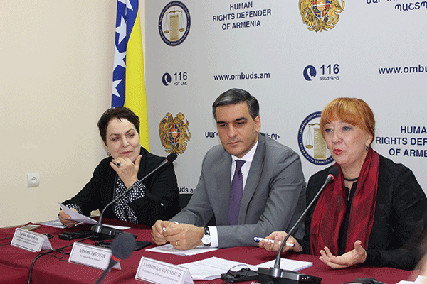 Делегация трех омбудсменов Боснии и Герцеговины изучит опыт офиса ЗПЧ Армении