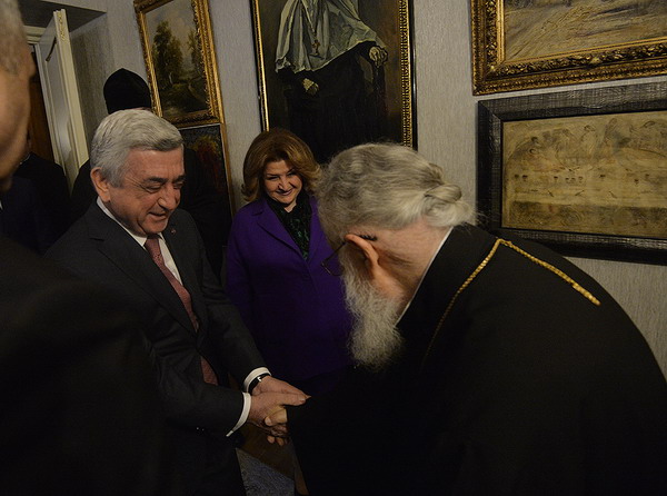 Президент Серж Саргсян встретился с Католикосом — Патриархом Всея Грузии Илией Вторым