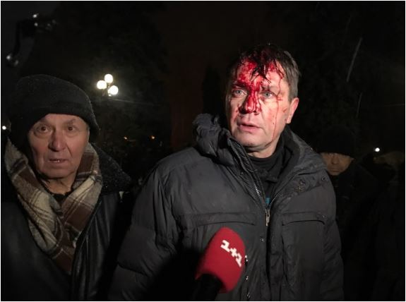 Саакашвили заявил об атаке полиции на палаточный лагерь своих сторонников в Киеве: видео