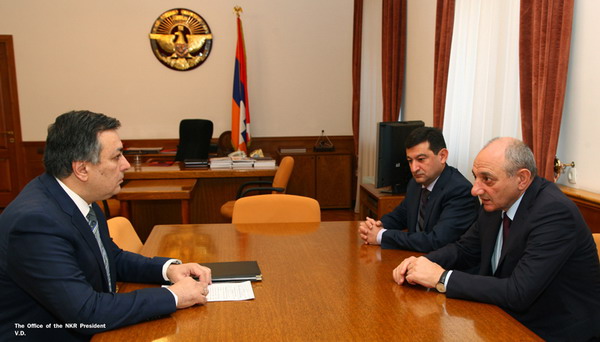 Бако Саакян встретился с министром культуры Армении Арменом Амиряном