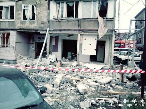 Взрыв в Ереване на улице Врацакан