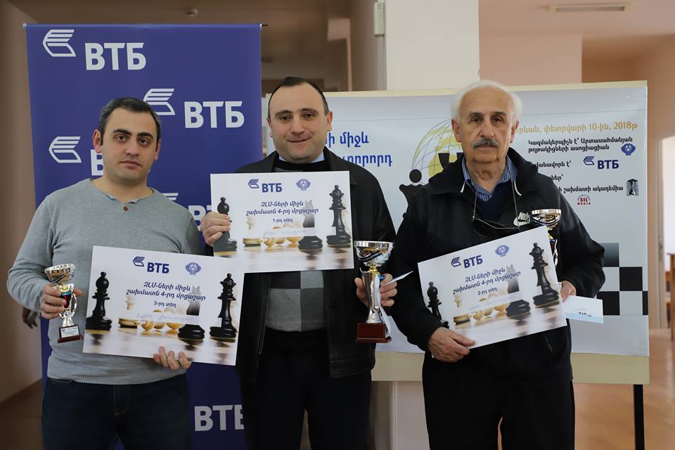 При спонсорстве Банка ВТБ (Армения) завершился 4-й шахматный турнир среди СМИ