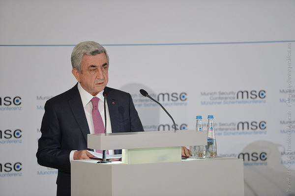 Серж Саргсян выступил на Мюнхенской конференции по безопасности: стенограмма, видео