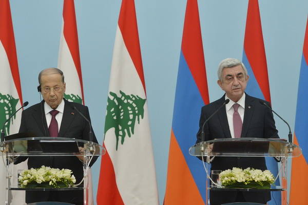 Заявления Сержа Саргсяна и Мишеля Ауна в Ереване по итогам армяно-ливанских переговоров на высшем уровне