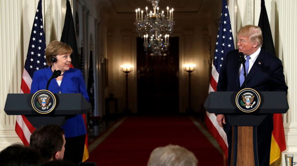 Трамп и Меркель в Вашингтоне подтвердили общую позицию по санкциям против России