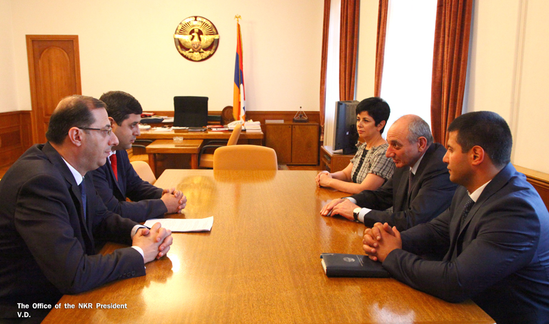 Бако Саакян принял министра спорта и по вопросам молодежи Республики Армения