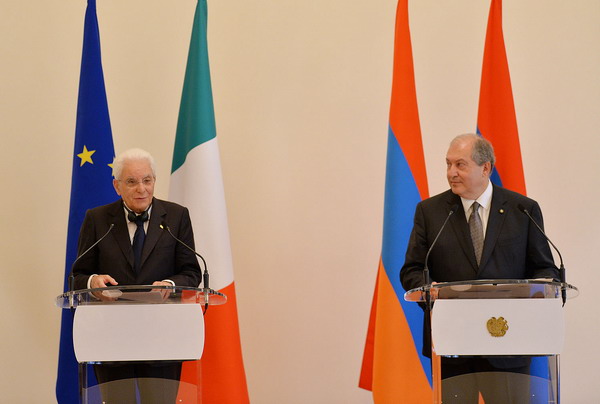 Президенты Армении и Италии выступили с заявлениями для прессы