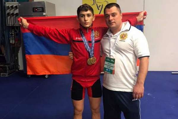 Гор Саакян завоевал золотую медаль на Юношеском чемпионате Европы по тяжелой атлетике