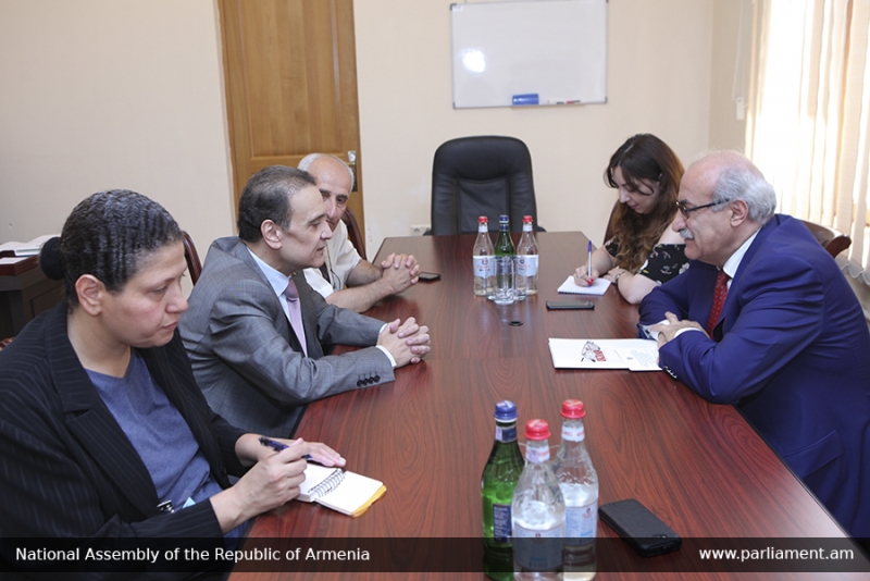 Руководитель парламентской группы дружбы Армения – Египет встретился с послом Египта в РА