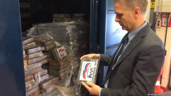 В Бельгии задержаны 2 тонны кокаина из Бразилии с логотипом «Единой России»