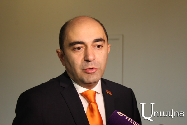 «В Армении нет очагов контрреволюции»: Эдмон Марукян